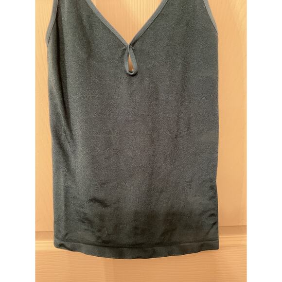 Intimately Free People Teal Metallic Cut Out Detail Spaghetti Strap Tank, M/L - Picture 3 of 5